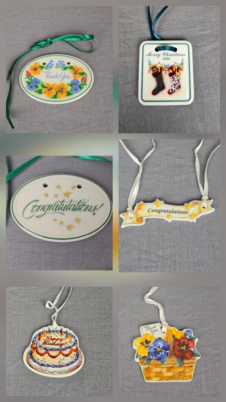 Longaberger Tie-On Bundle (6 Tie-Ons)